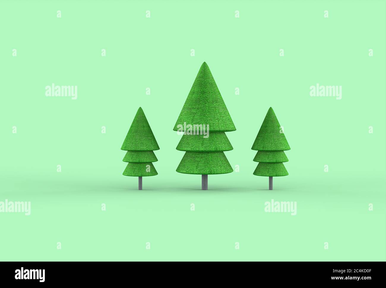 Albero di Natale carta da parati minimalista . rendering 3d . illustrazione 3d. Buon Natale concetto Foto Stock