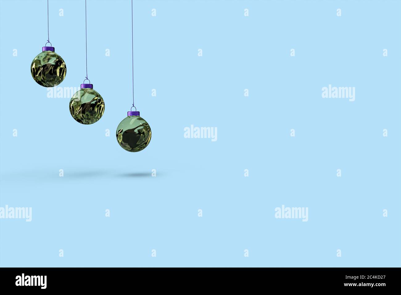 Palle di Natale carta da parati minimalista . rendering 3d . illustrazione 3d. Buon Natale concetto Foto Stock
