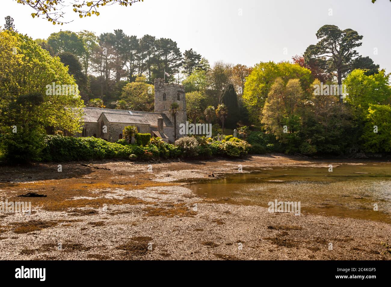 St Just's Church, Lower Castle Road, St. Mawes, Cornovaglia, Regno Unito, Inghilterra Foto Stock