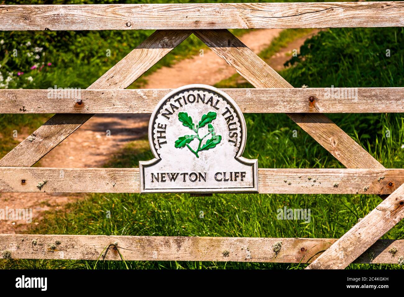 Newton Cliff, The National Trust, Lower Castle Road, St. Mawes, Inghilterra Foto Stock