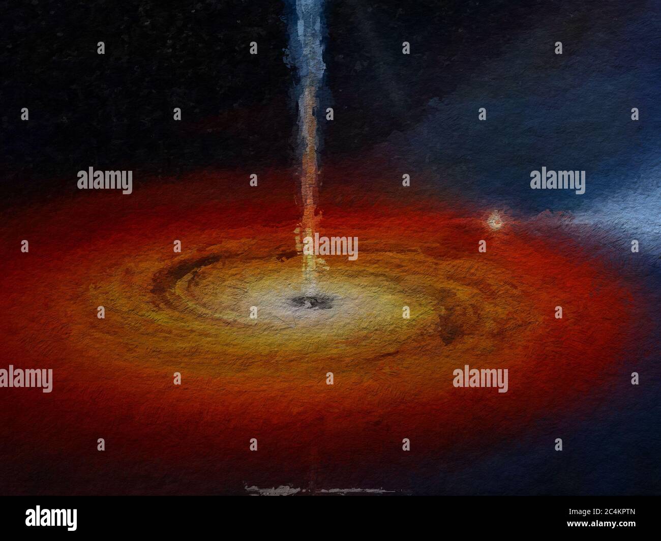 Splendide immagini spaziali dipinte digitalmente Foto Stock