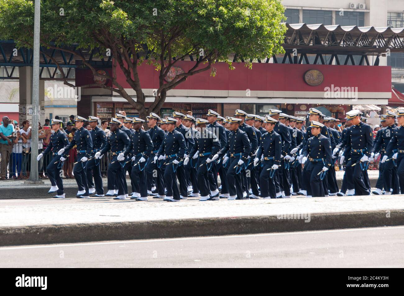 Rio de Janeiro, Brasile - 7 settembre 2018: Parata civica militare che celebra l'indipendenza del Brasile. Foto Stock