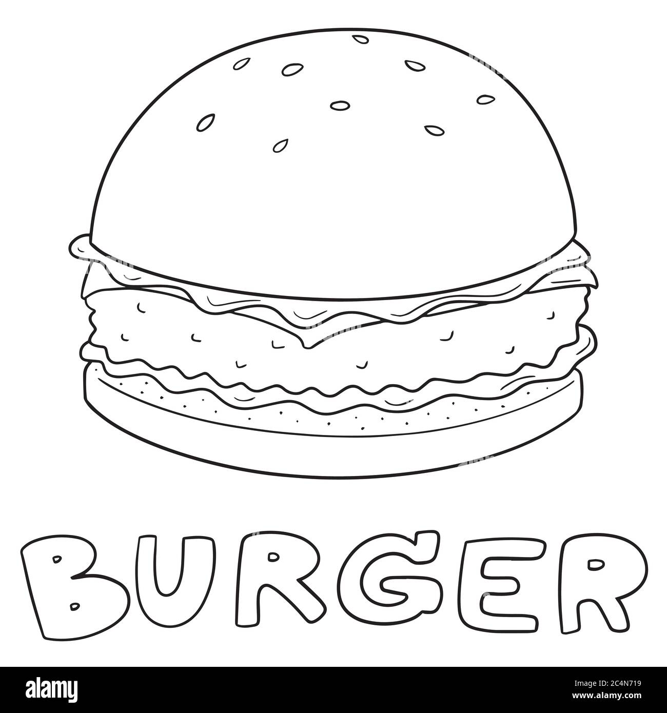 vettore di hamburger Illustrazione Vettoriale