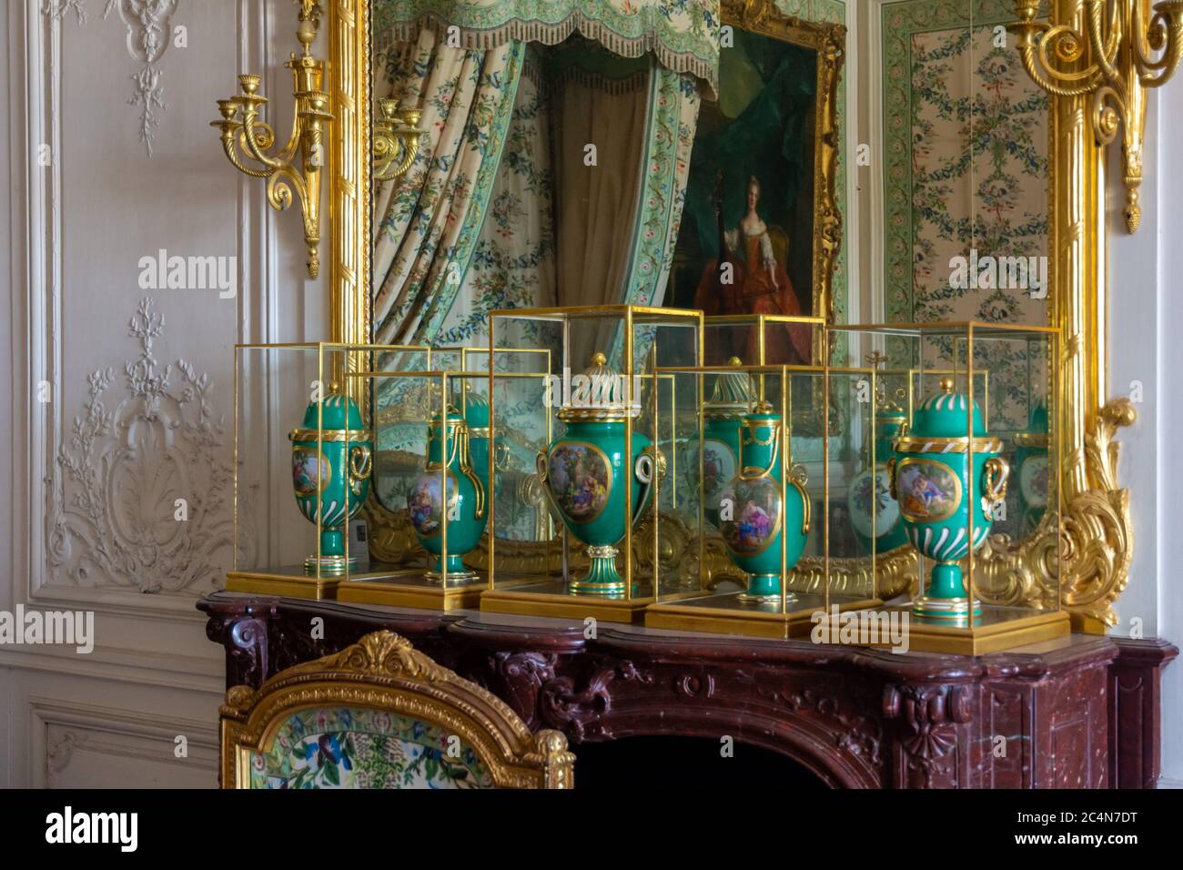 All'interno del palazzo di Versailles Foto Stock