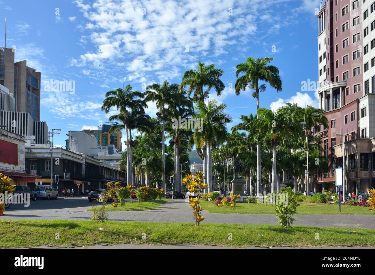 MAURITIUS - 29 APRILE: Distretto centrale di Port Louis su Agpril 29, 2013 Repubblica di Mauritius. La città è il contys economico, culturale, politico Foto Stock