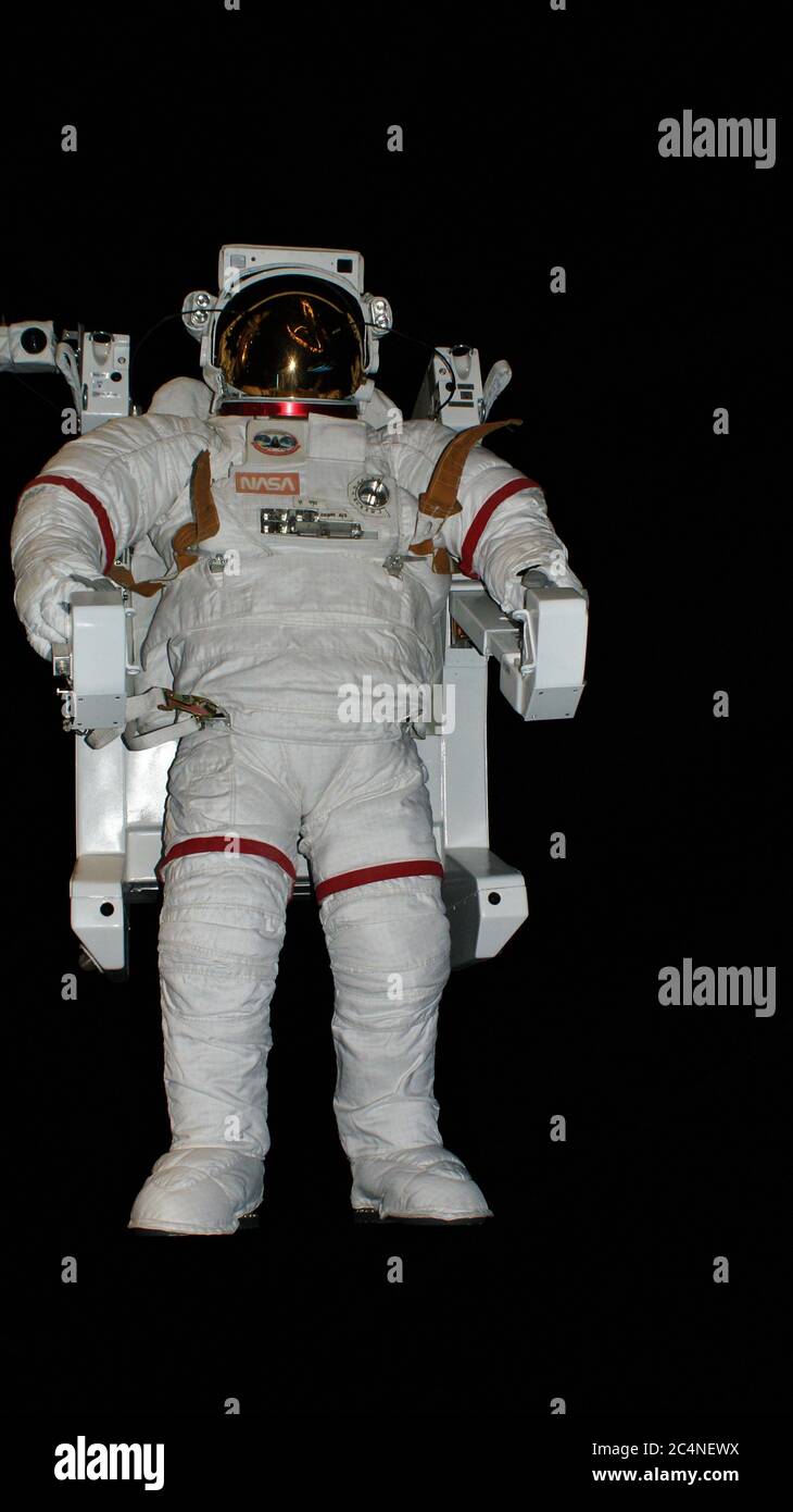 Space man in Universe, vestito realizzato dalla NASA USA Foto Stock