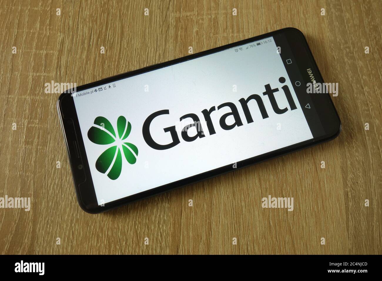 Logo Turkiye Garanti Bankasi A.S visualizzato sullo smartphone Foto Stock