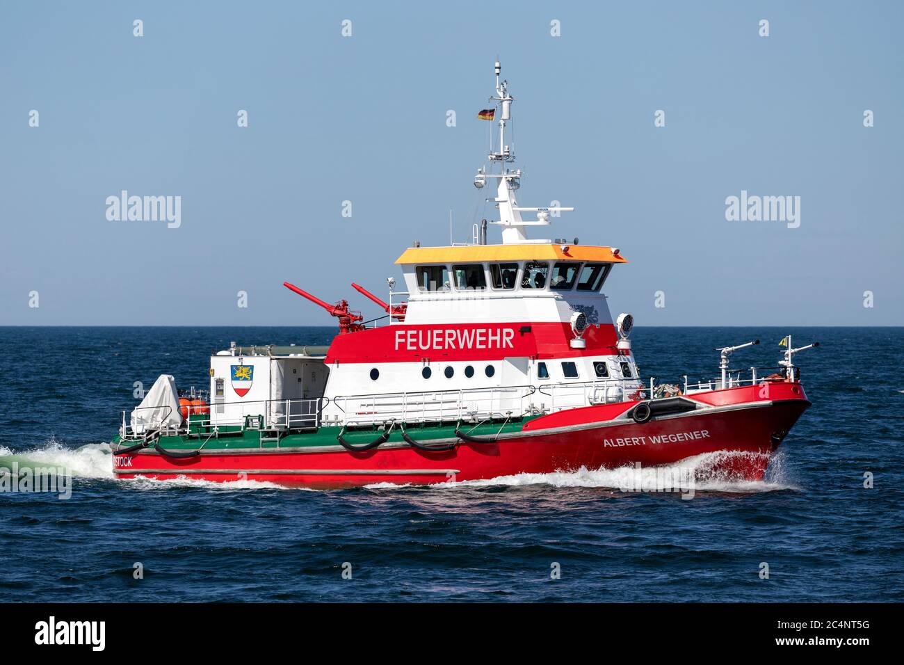 Piroscafo tedesco ALBERT WEGENER in arrivo Rostock Foto Stock