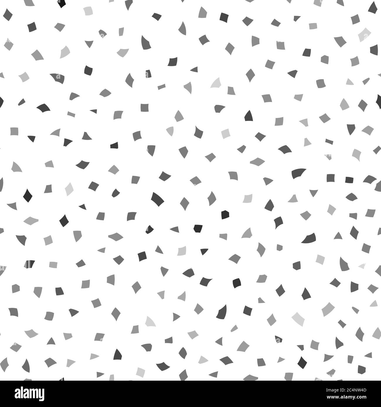 Disegno astratto senza giunture di piccoli pezzi di carta o schegge di ceramiche di diverse dimensioni in bianco e grigio Illustrazione Vettoriale