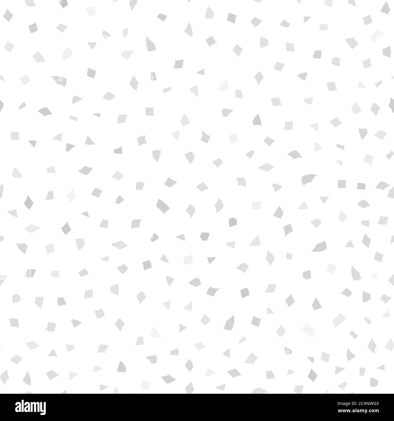 Disegno astratto senza giunture di piccoli pezzi di carta o schegge di ceramiche di diverse dimensioni in bianco e grigio Illustrazione Vettoriale