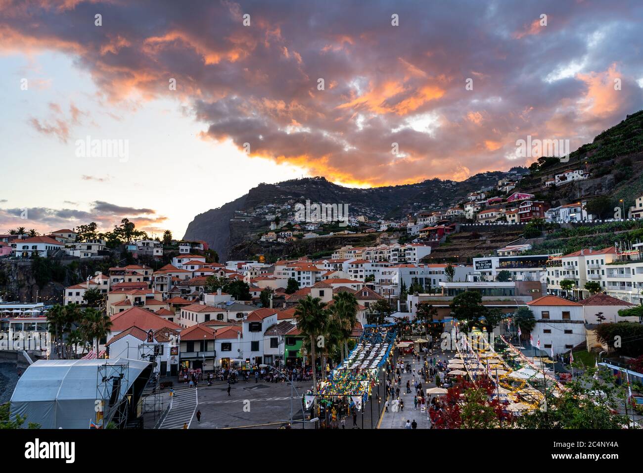 Tramonto a Madeira - Una fine mozzafiato di una giornata in paradiso Foto Stock