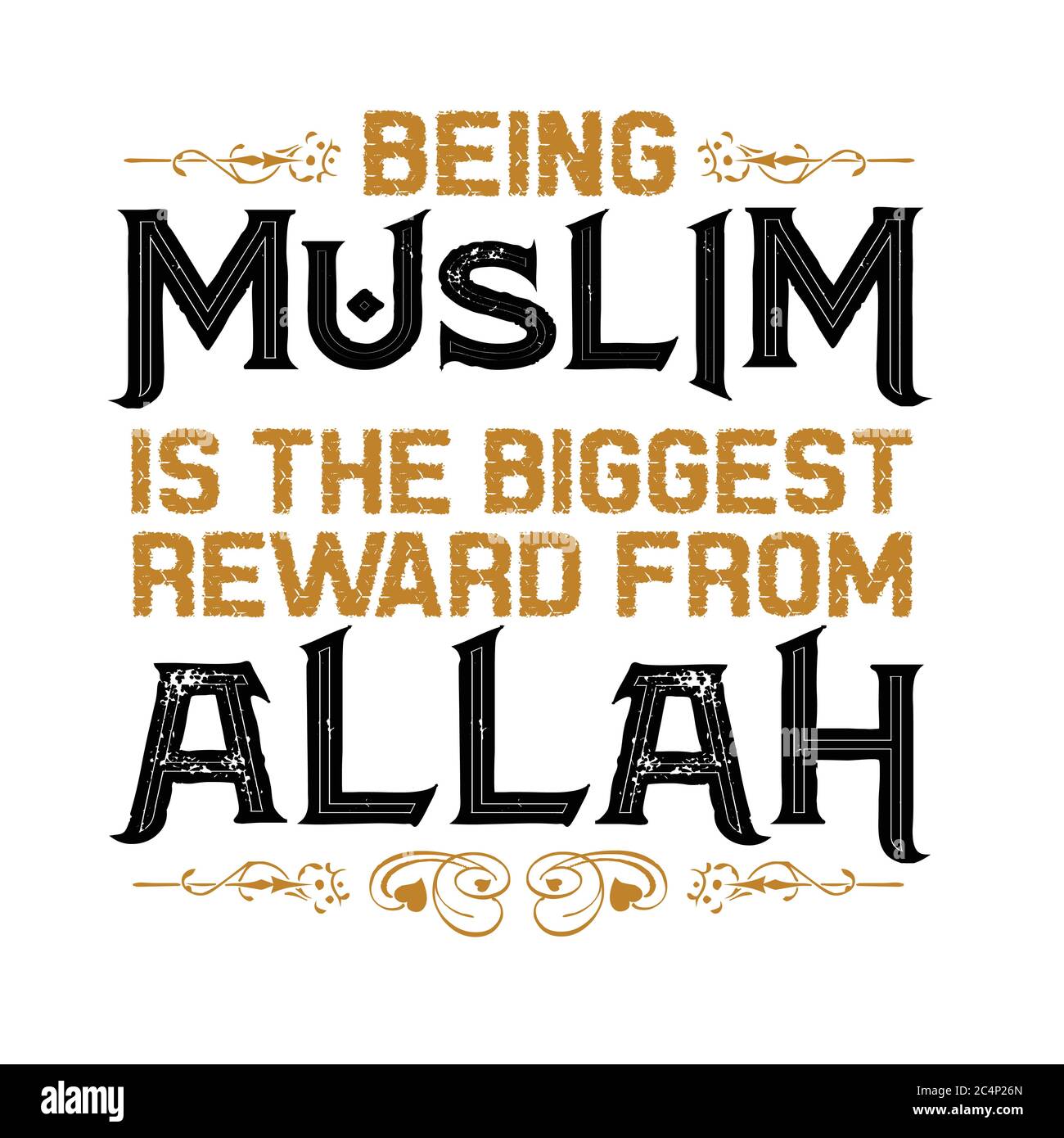 Preventivo musulmano e dicendo.essendo musulmano è il più grande Illustrazione Vettoriale