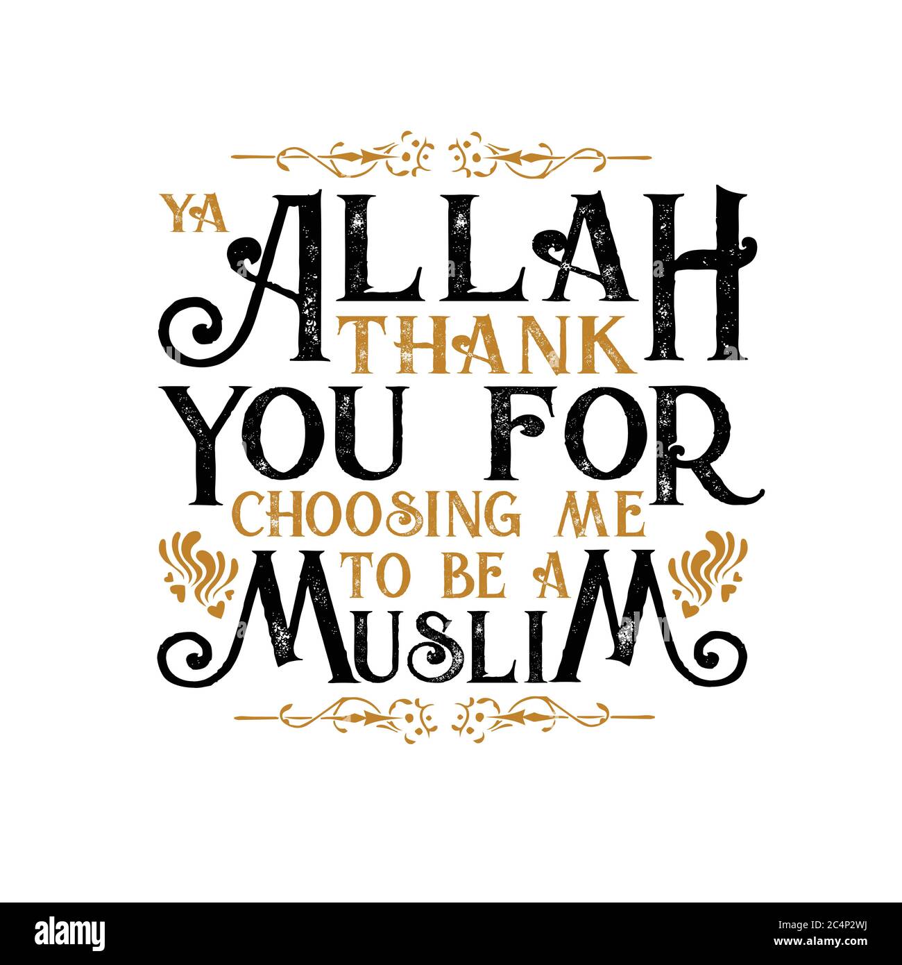 Preventivo musulmano e dicendo. Ya Allah Grazie per Illustrazione Vettoriale