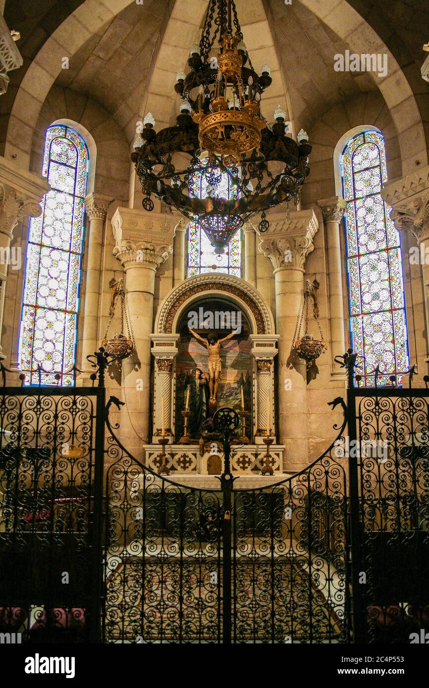 Madrid, Comunidad de Madrid, Spagna, Europa.. Calle Mayor, Cripta della Cattedrale dell'Almudena. Cappella del Cristo della buona morte e della Madonna Addolorata (Capilla del Cristo de la buena muerte e de Nuestra Señora de los Dolores). Foto Stock