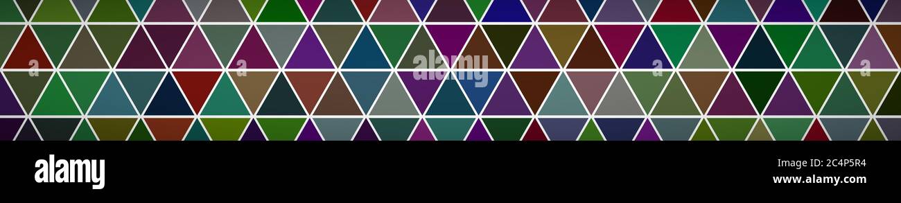 Banner astratto di piccoli triangoli colorati Illustrazione Vettoriale