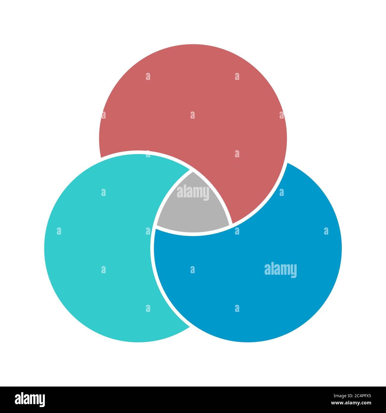 Vettore matematico diagramma Venn, spazio negativo, colore icona moderna - isolato su sfondo bianco . Illustrazione Vettoriale