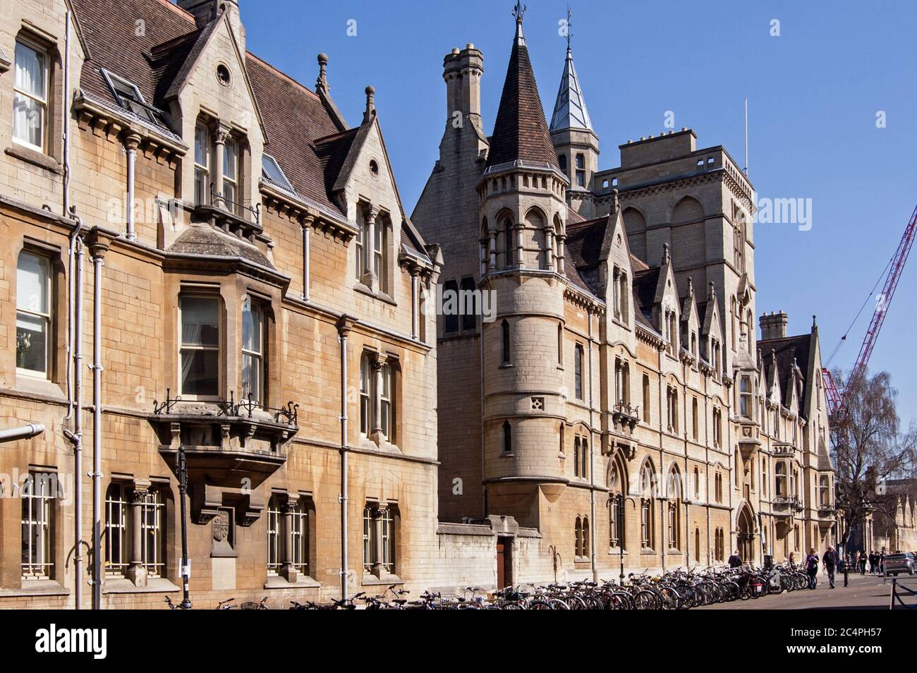 Oxford, UK - 26 marzo 2012: Vista da Broad Street del Balliol College nel centro di Oxford, Regno Unito. Foto Stock