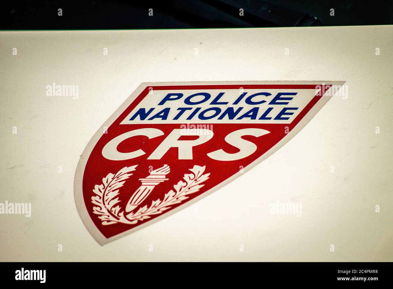 Parigi Francia 13 maggio 2019 Vista della polizia auto nelle strade di Parigi Foto Stock