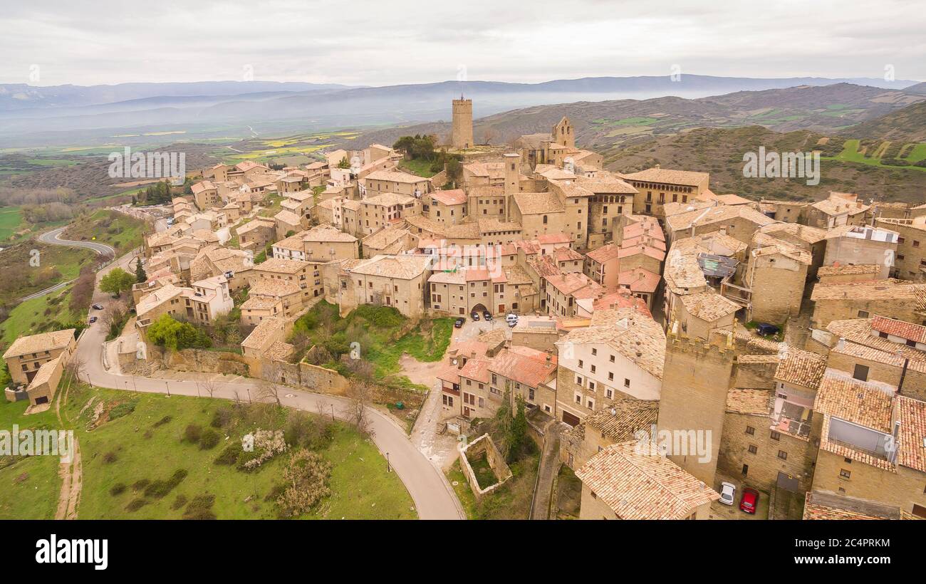 SOS del Rey Catolico borgo medievale nella provincia di Saragozza, Spagna Foto Stock