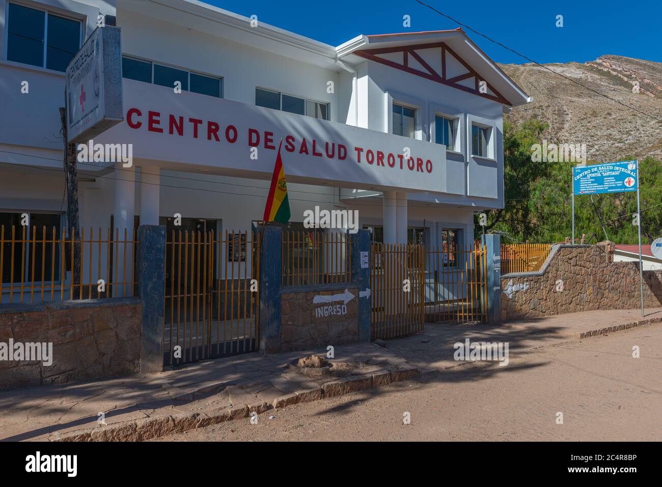 Centro sanitario di Torotoro, Parque Nacional Tototoro, Parco Nazionale Torotoro, departimento Potosí, Villaggio di Torotoro, Bolivia, America Latina Foto Stock