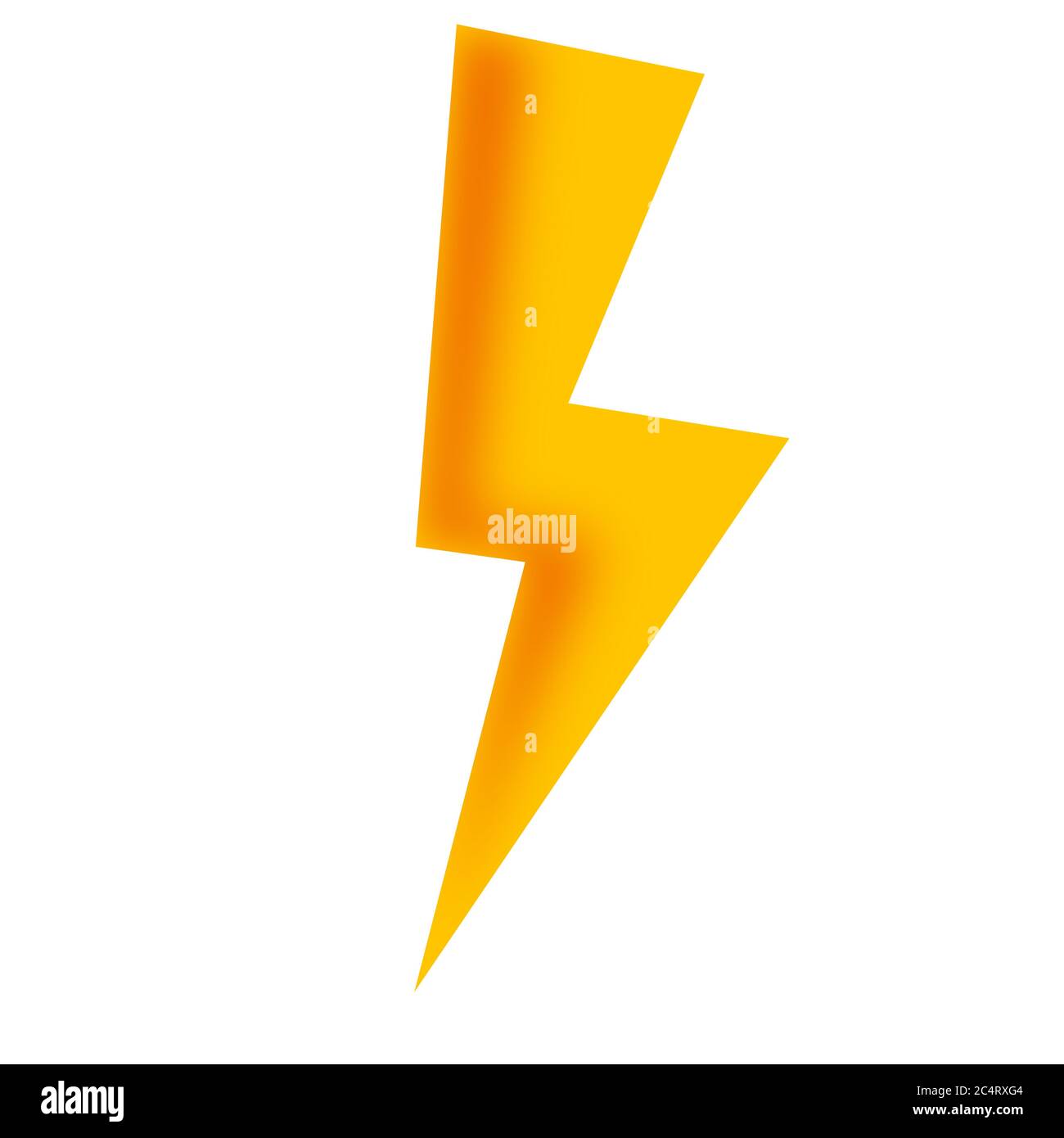 Icona Lightning Bolt isolata su rendering 3D bianco Foto Stock