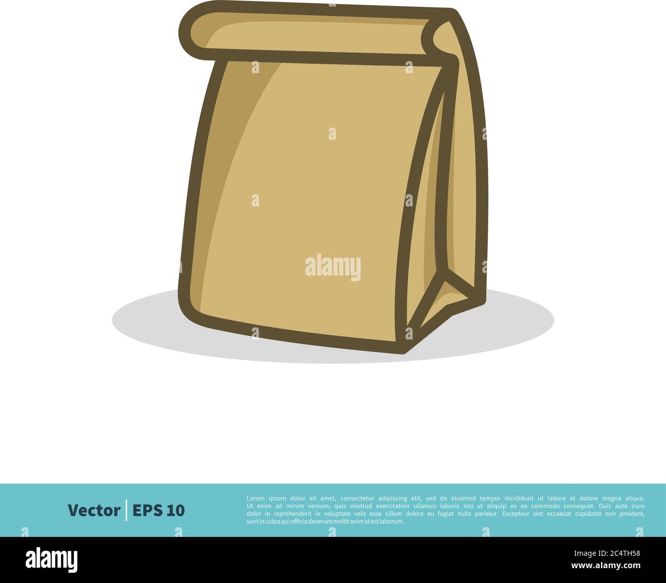 Food Paper Bag icona Logo vettoriale modello Illustrazione Design. EPS vettoriale 10. Illustrazione Vettoriale