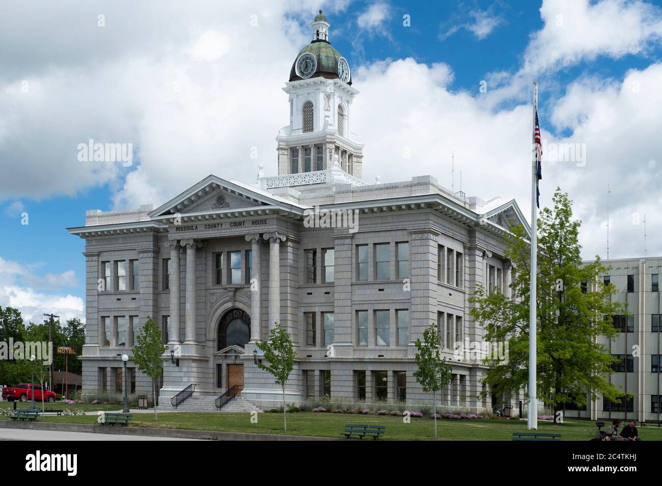 Vista sullo storico tribunale della contea di Missoula, Montana Foto Stock