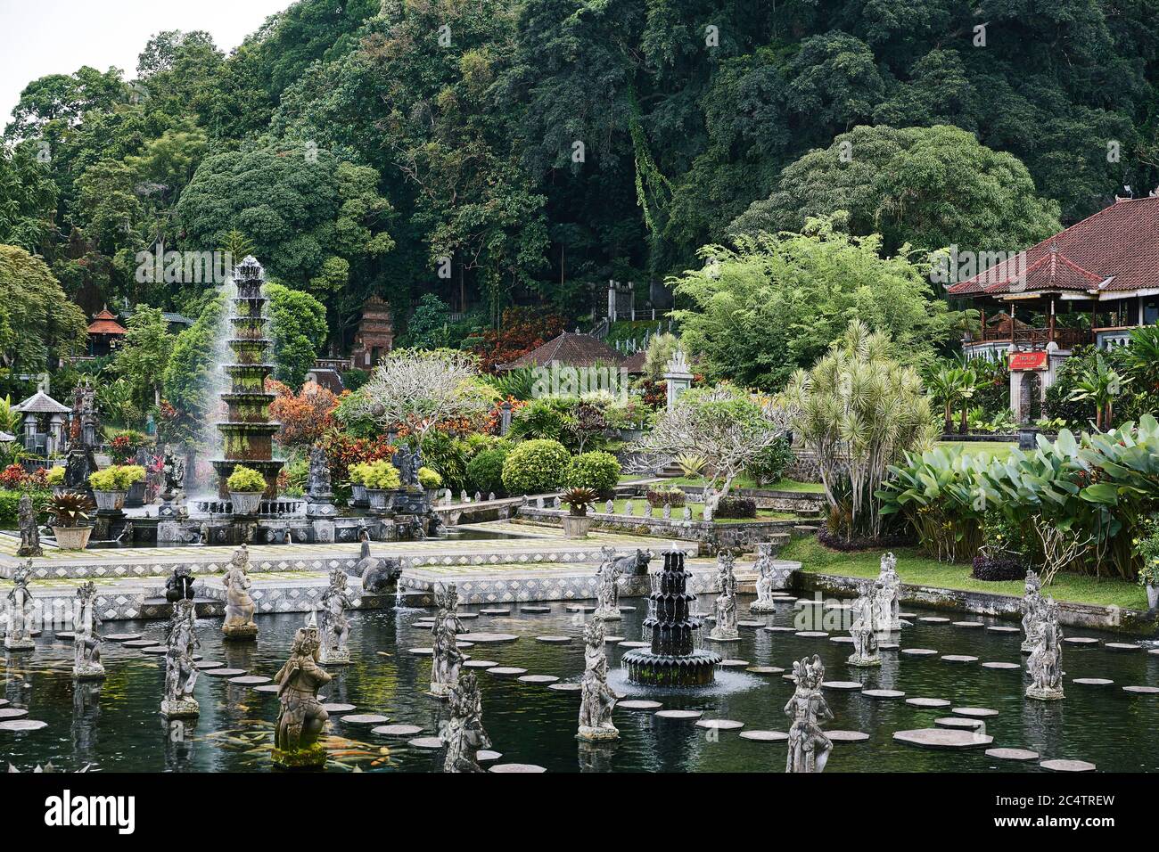 Water Palace Tirta Ganga a Bali Island, Indonesia Foto Stock