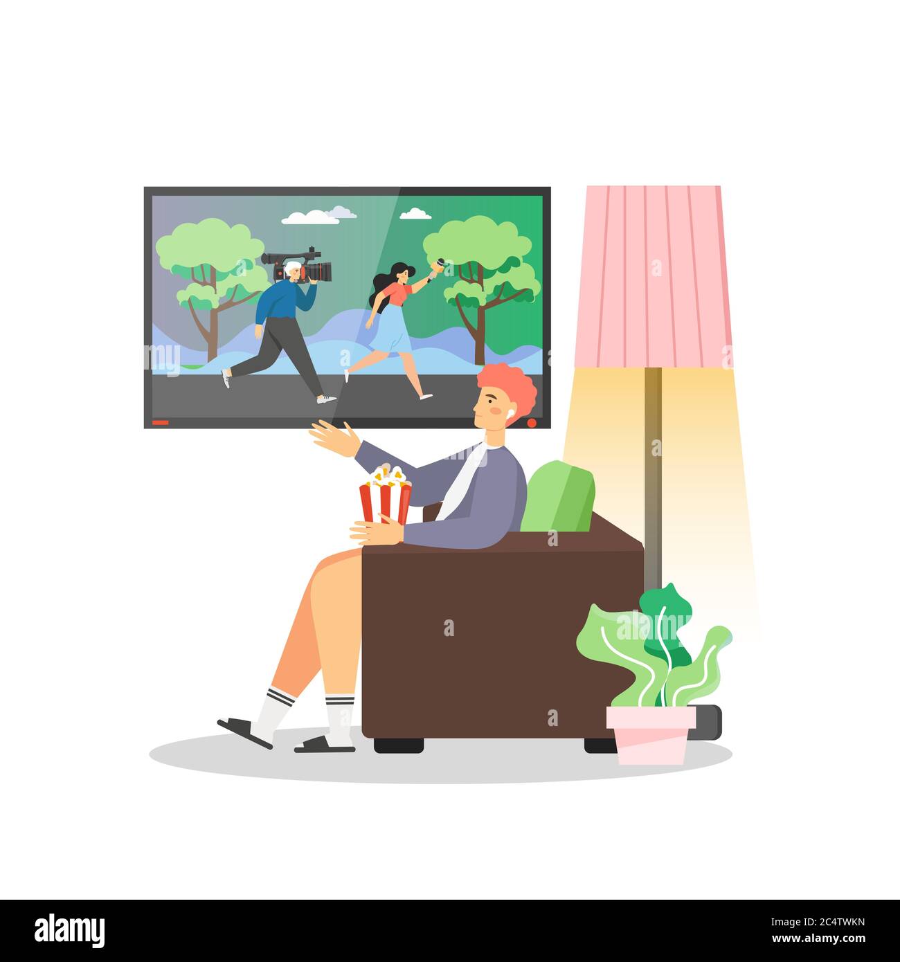 Notizie sulla politica, illustrazione di disegno vettoriale in stile piatto Illustrazione Vettoriale