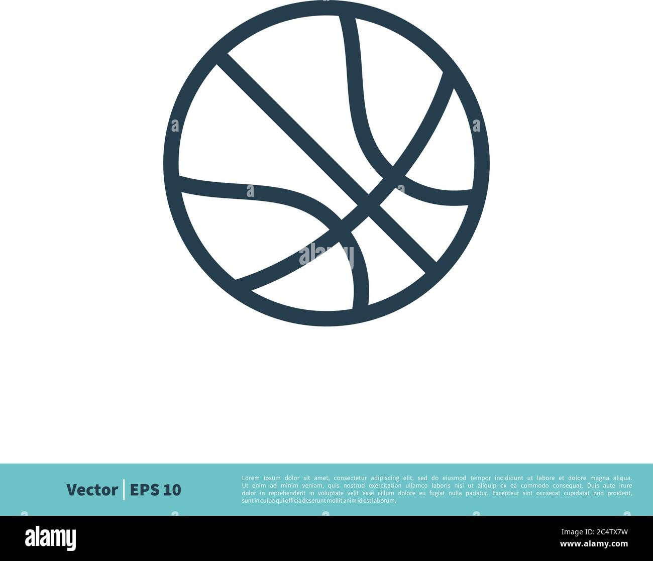 Basket, icona palla Logo vettoriale disegno di illustrazione. EPS vettoriale 10. Illustrazione Vettoriale