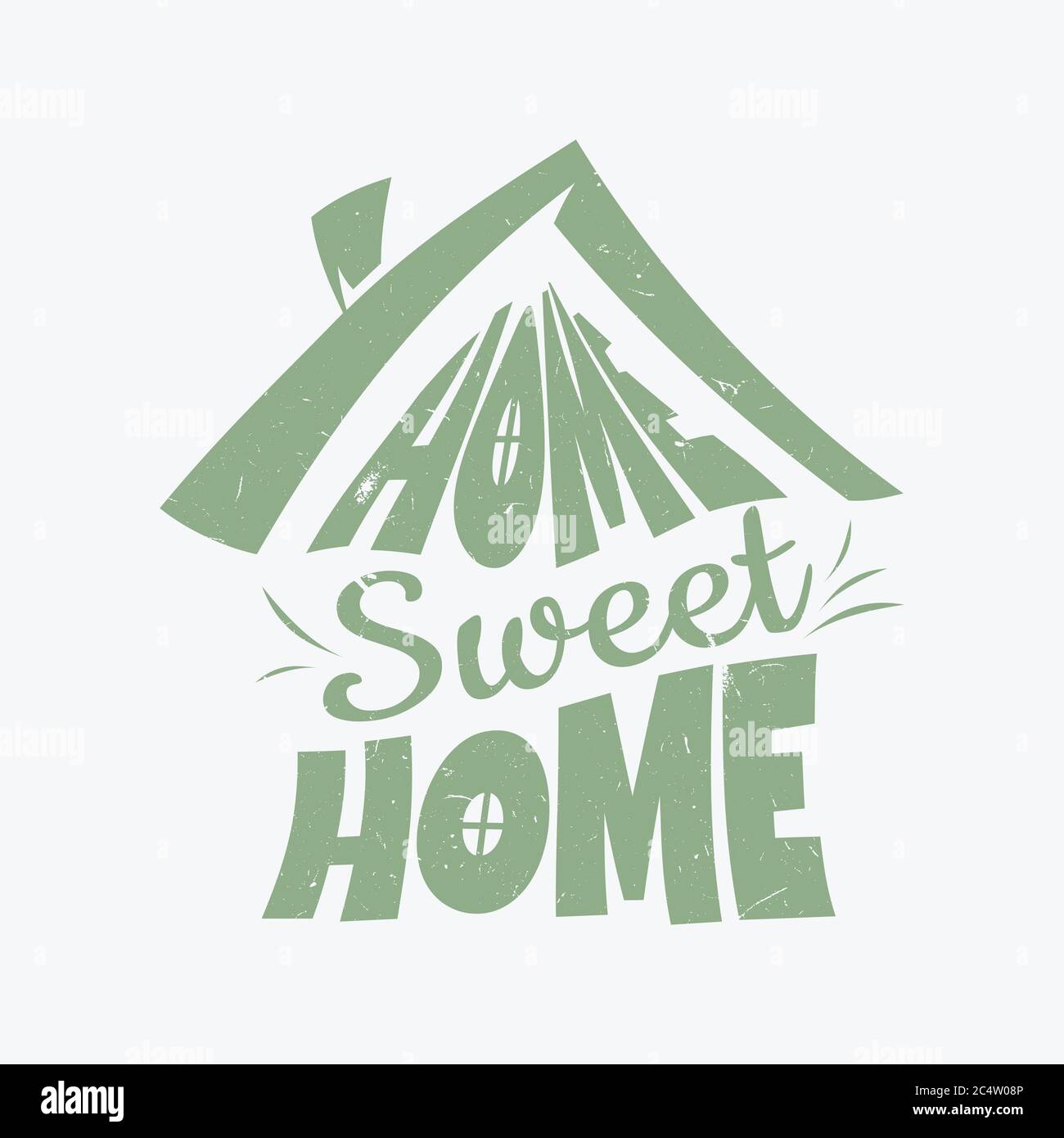 Citazione tipografica Casa dolce casa. Per poster di riscaldamento domestico, biglietti d'auguri, decorazione domestica. Illustrazione vettoriale EPS.8 EPS.10 Illustrazione Vettoriale