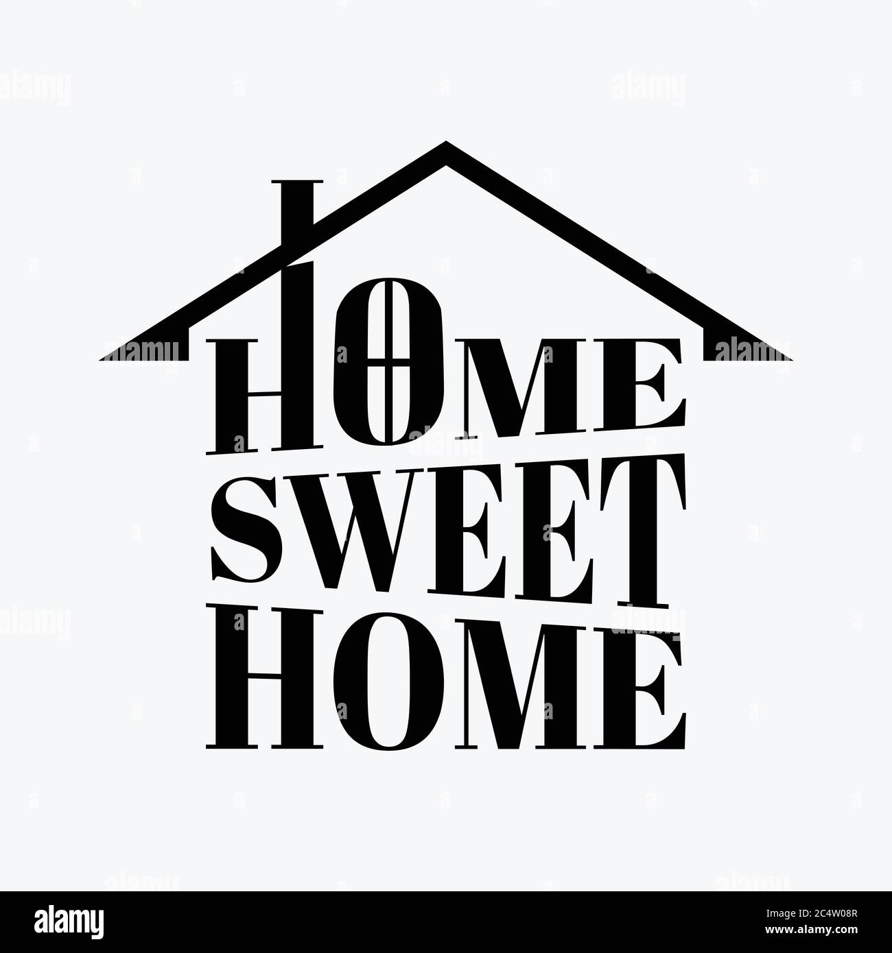 Citazione tipografica Casa dolce casa. Per poster di riscaldamento domestico, biglietti d'auguri, decorazione domestica. Illustrazione vettoriale EPS.8 EPS.10 Illustrazione Vettoriale