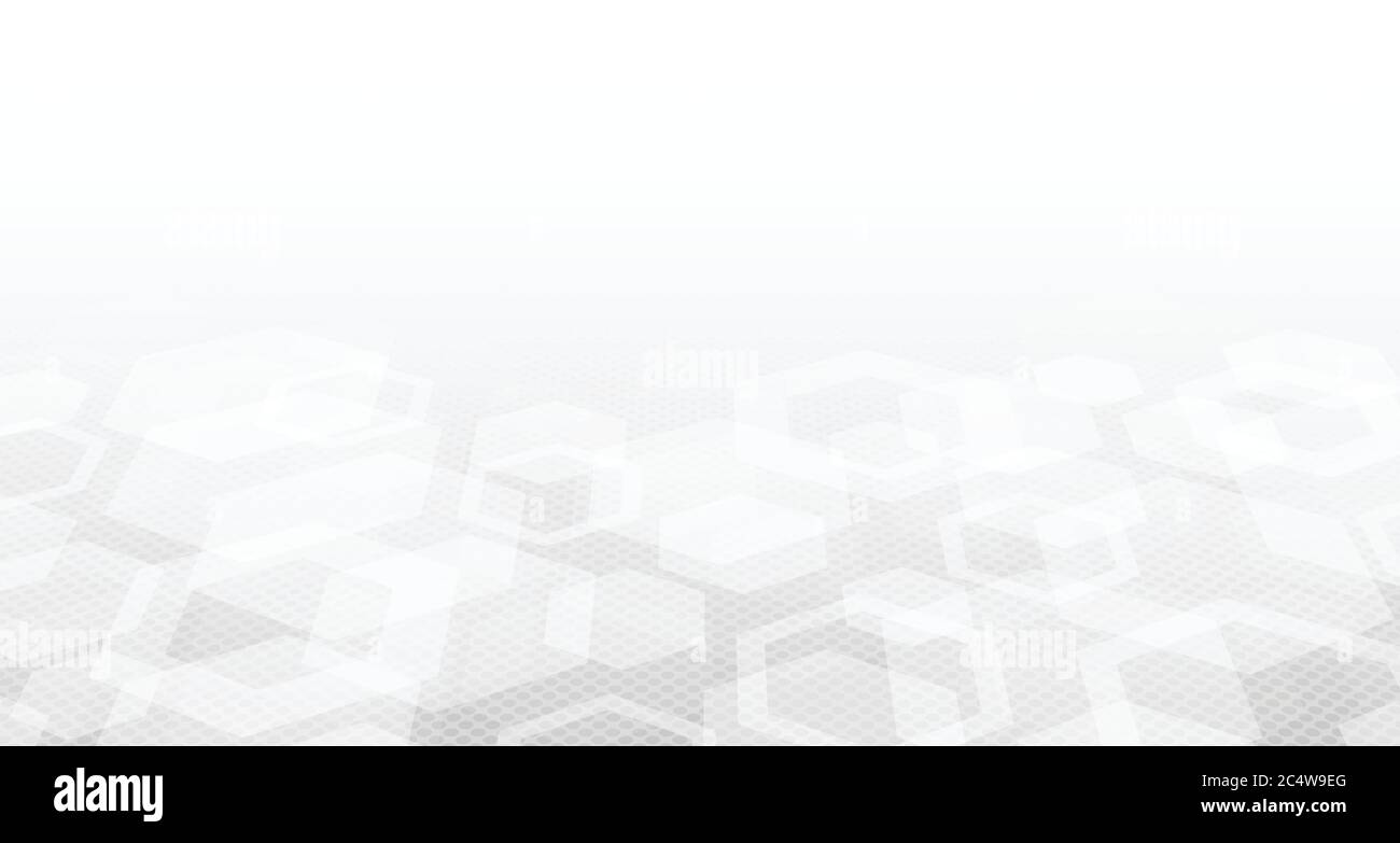 Astratto esagonale di disegno bianco della tecnologia medica con sfondo grafico mezzitoni. Da utilizzare per annunci, poster, modelli di progettazione, stampa. Illustrazione Vettoriale
