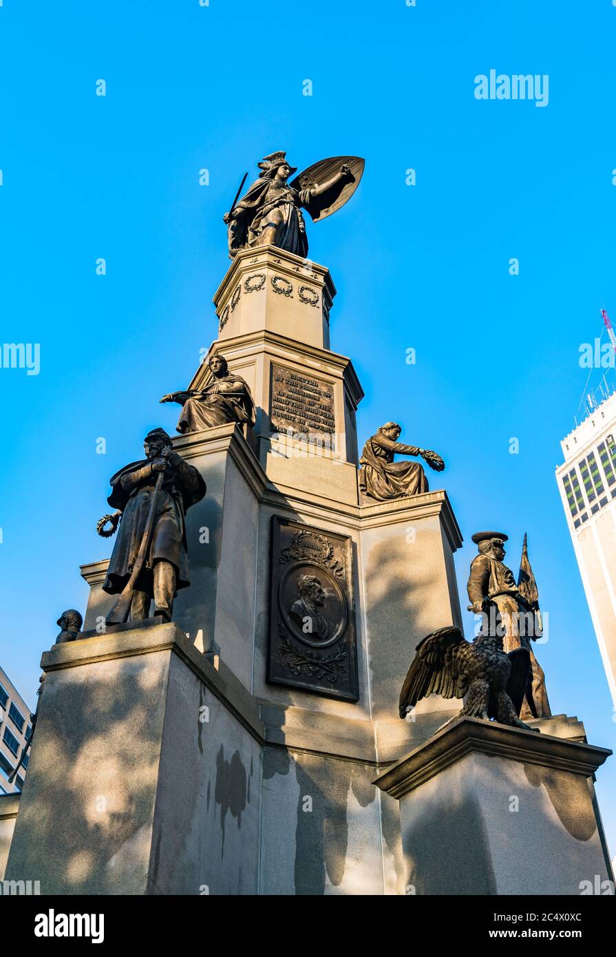 Soldiers and Sailors Monument a Detroit, Michigan Foto Stock