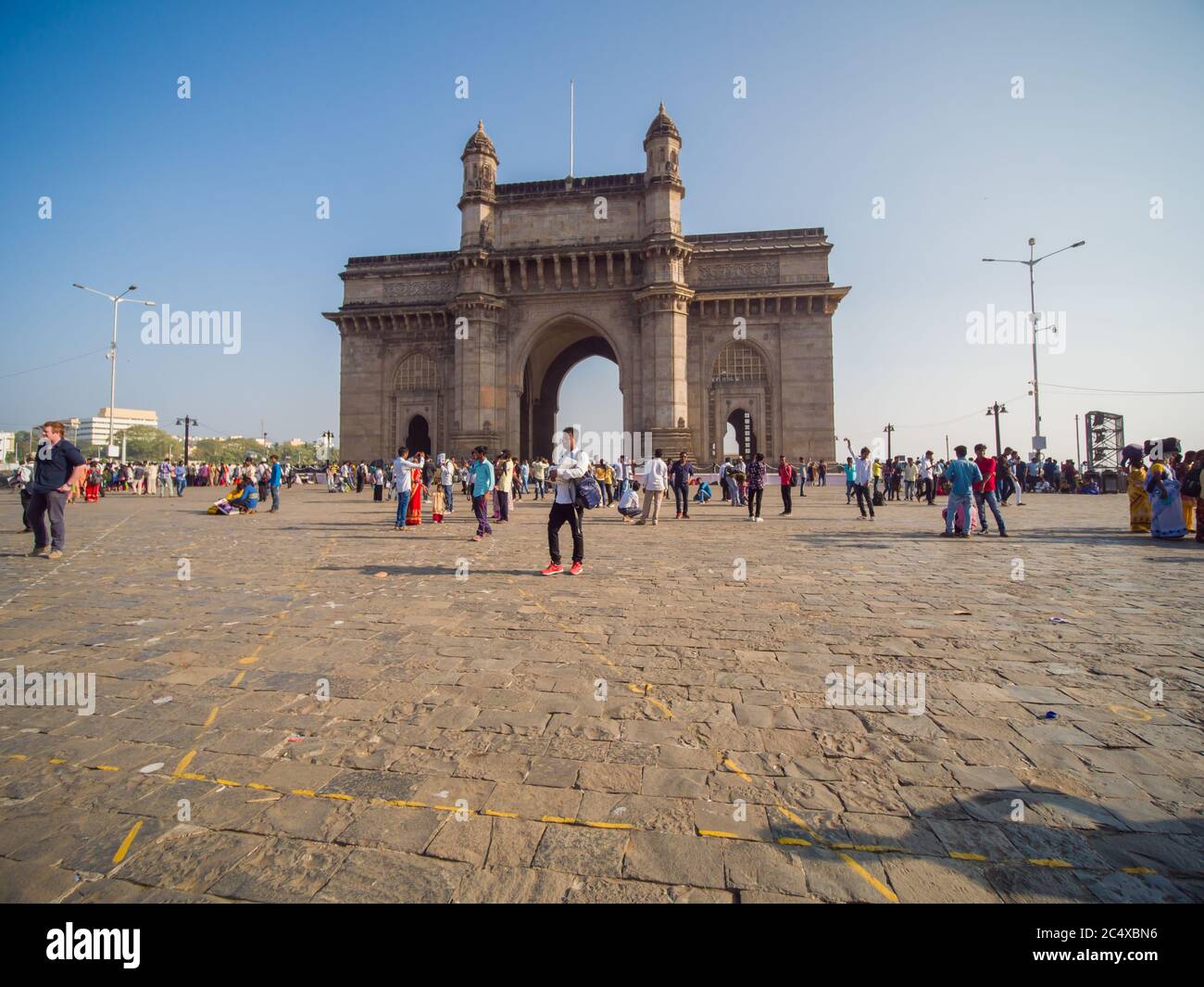 Mumbai, India - 17 dicembre 2018: La leggendaria architettura del Gateway of India a Mumbai. Foto Stock