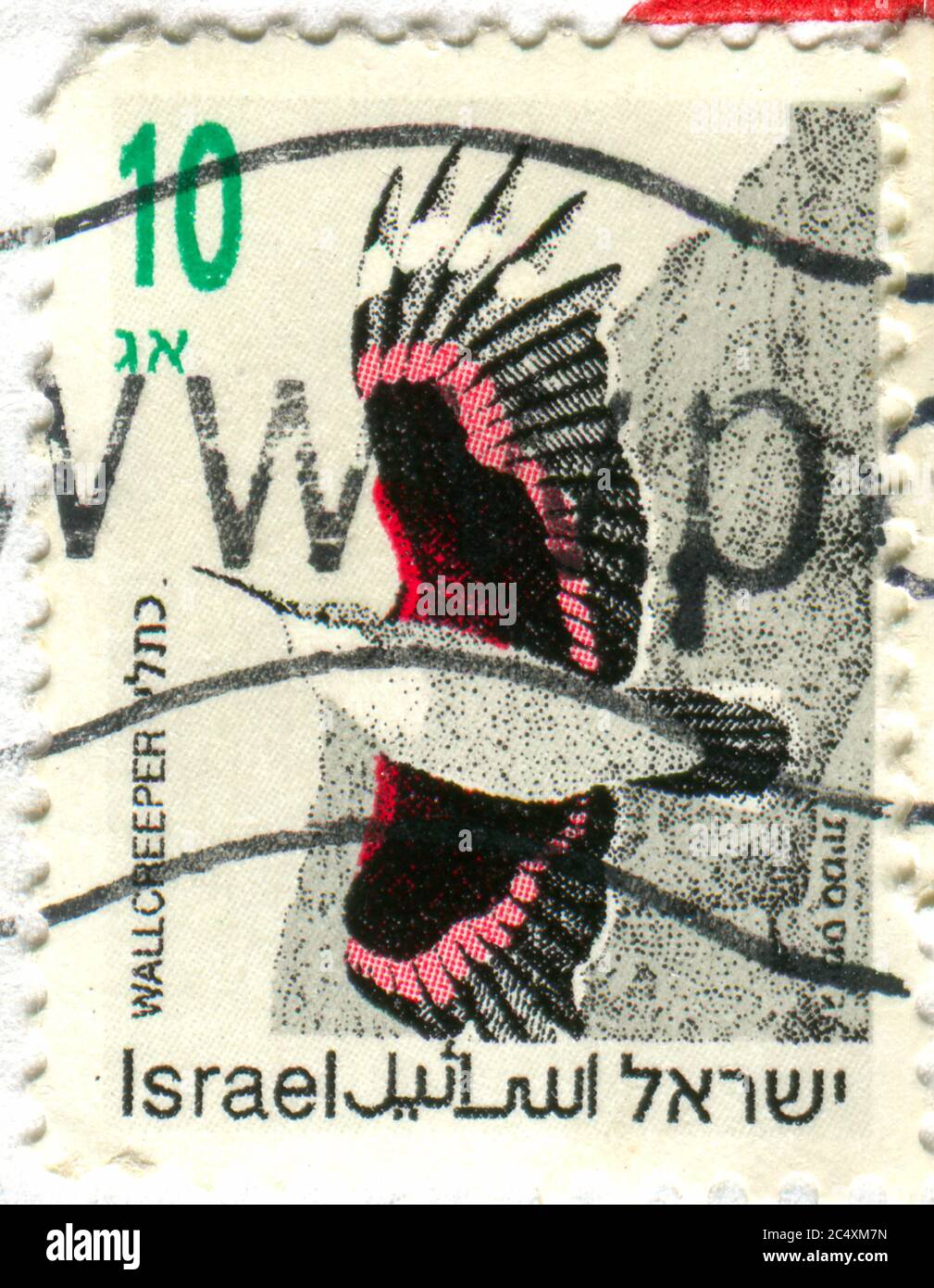 ISRAELE - CIRCA 1992: Timbro stampato da Israele, mostra uccello, circa 1992 Foto Stock