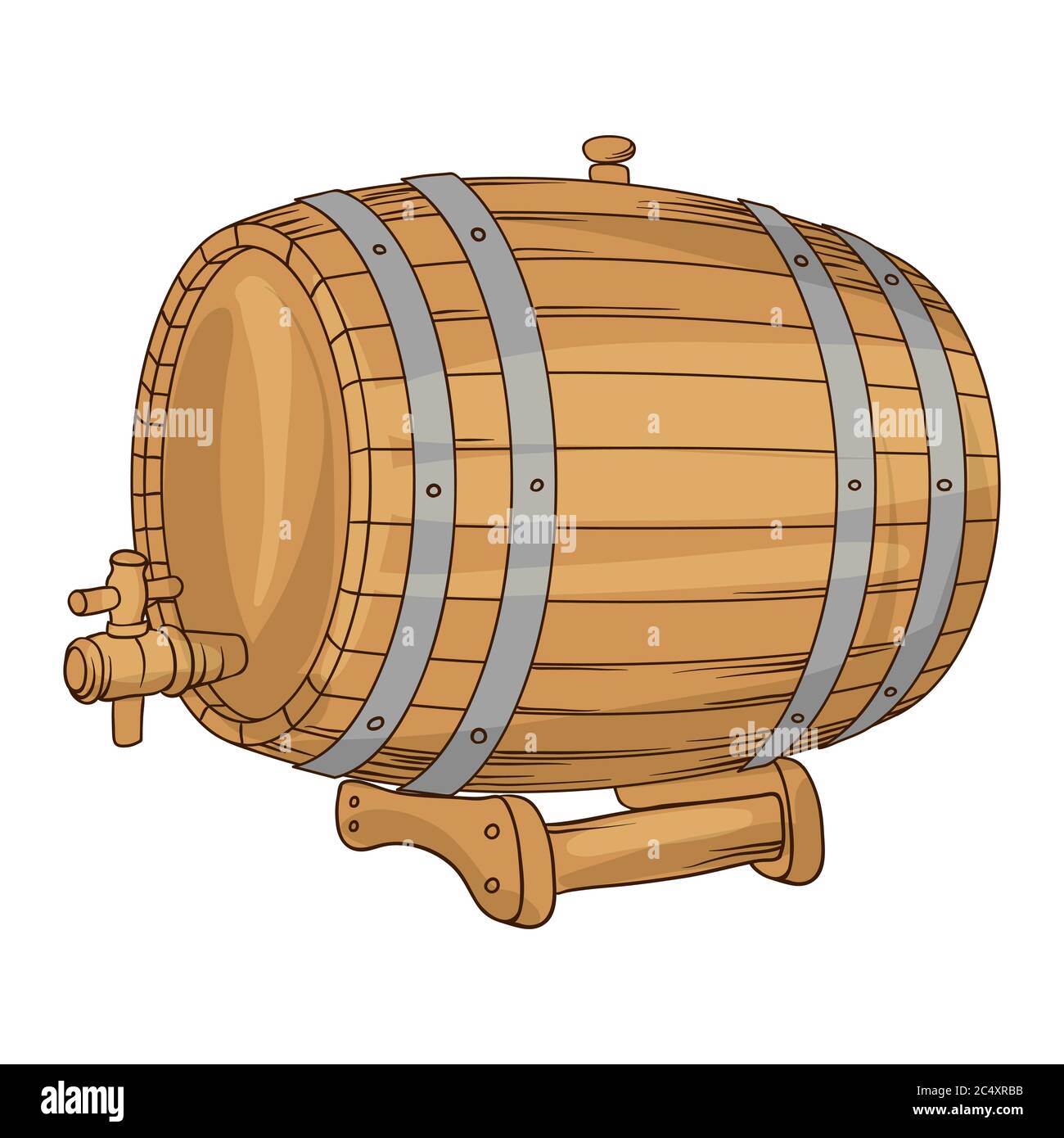 Botte Vino In Legno Di Quercia Con Rubinetto: 10 Litri, Per Stoccaggio Vino E Liquori, Decorazione E Dispenser
