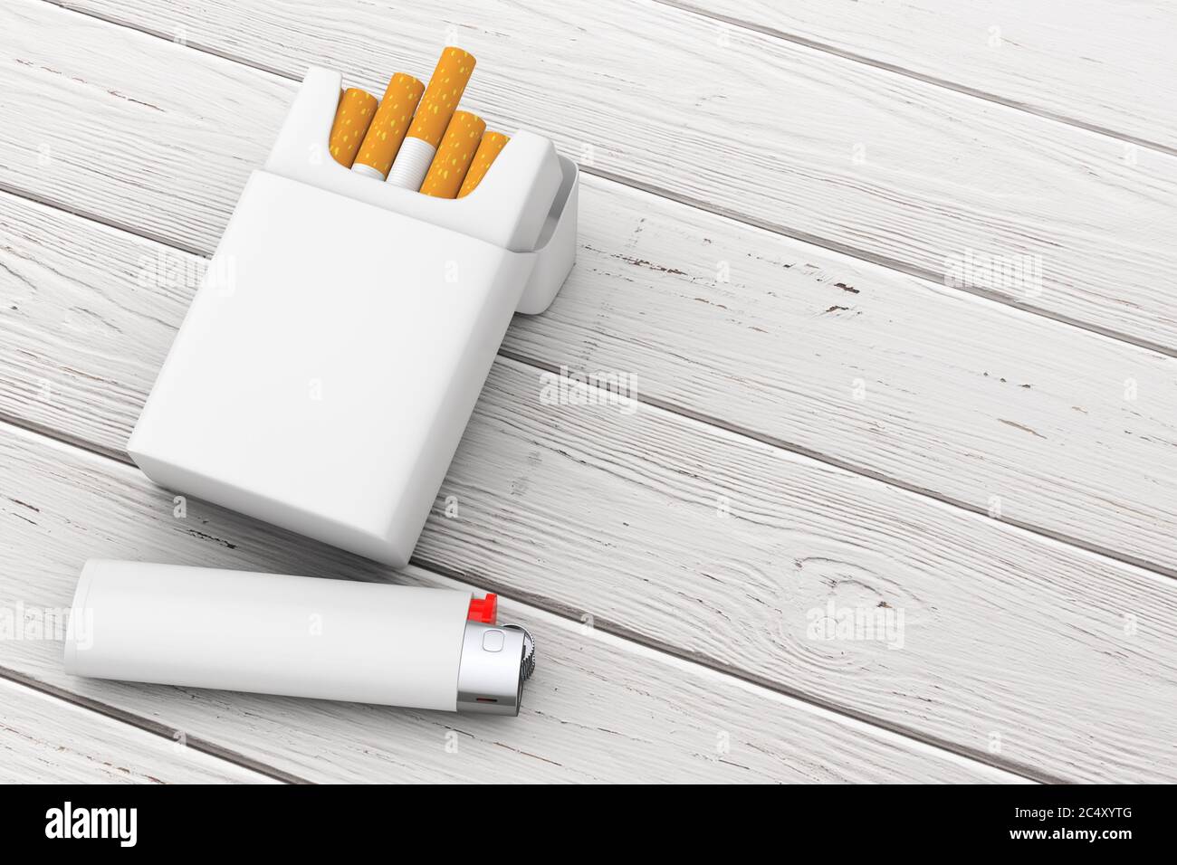 Mockup sigarette vuote Pack su sfondo bianco. Rendering 3d Foto stock -  Alamy