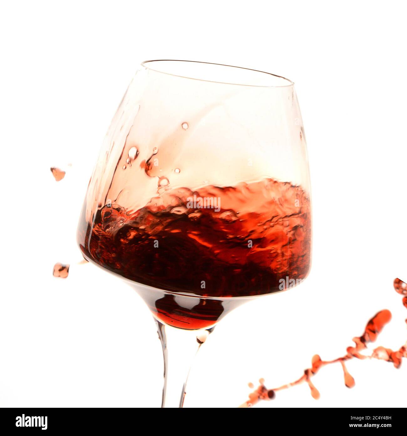 Vino rosso in movimento Foto Stock