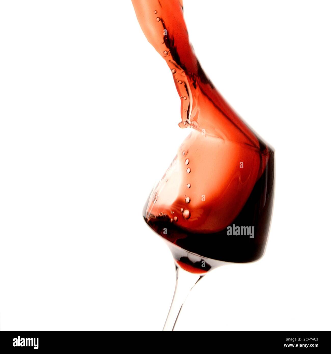 Vino rosso in movimento Foto Stock