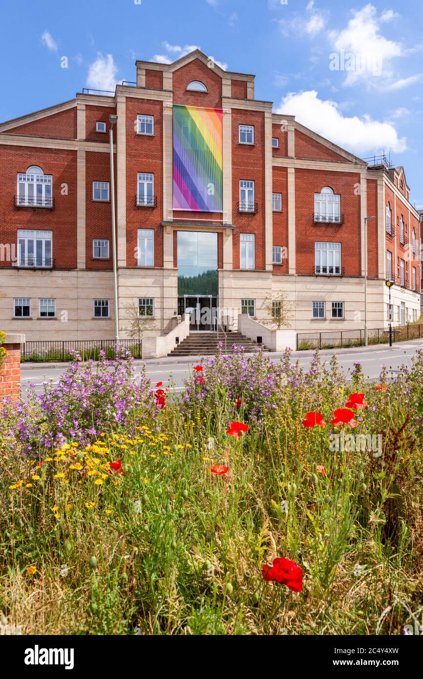 Lion House uno degli uffici del fornitore di energia verde Ecotricity a Rowcroft (Wallbridge) Stroud, Gloucestershire UK. Foto Stock