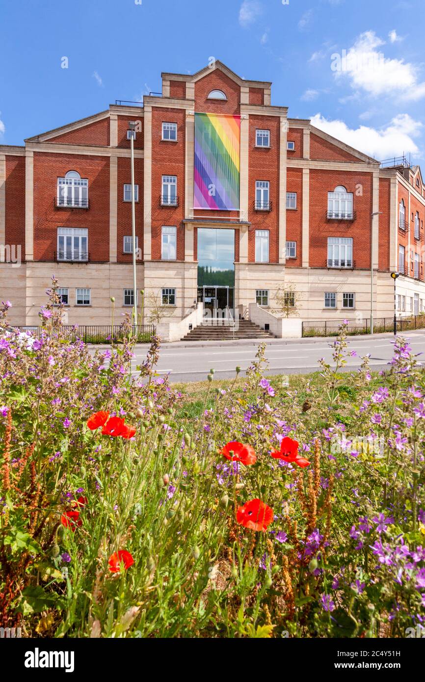 Lion House uno degli uffici del fornitore di energia verde Ecotricity a Rowcroft (Wallbridge) Stroud, Gloucestershire UK. Foto Stock