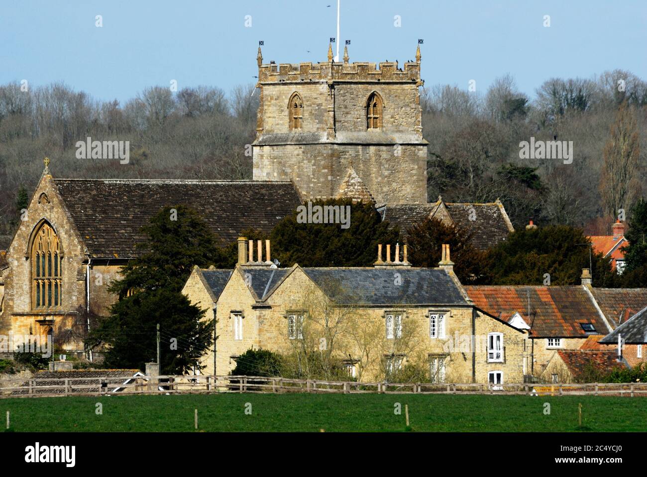 Chiesa di San Giovanni Evangelista, Milborne Port, Somerset, Regno Unito Foto Stock