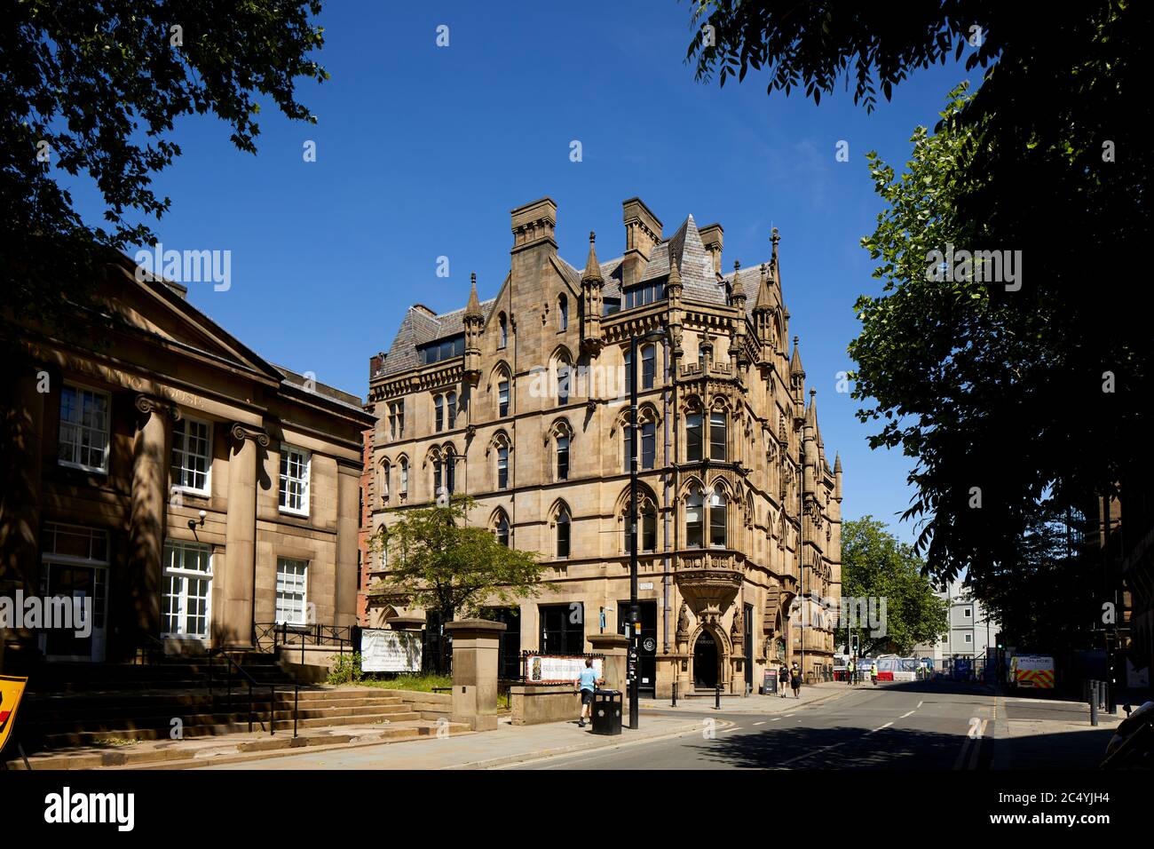 Manchester centro città arenaria architettura vittoriana 2 Mount St Foto Stock