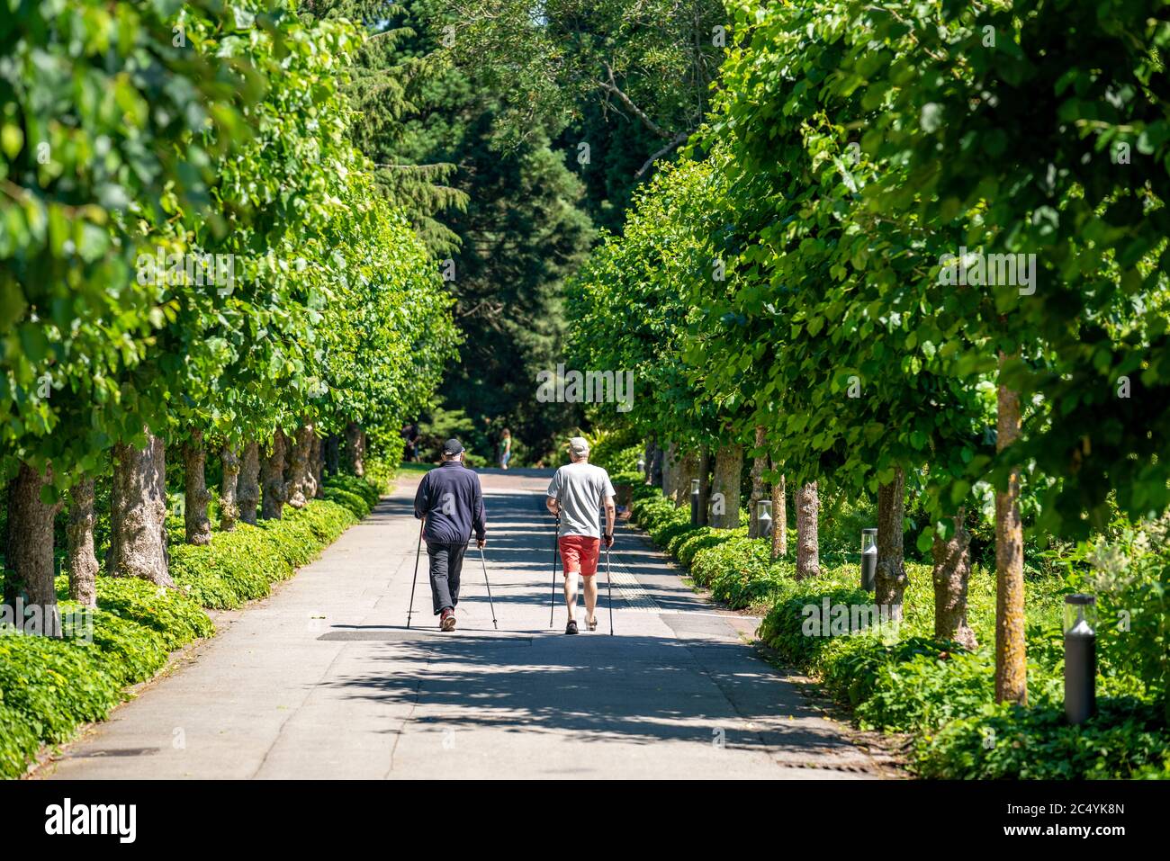 Il Grugapark, Essen, giardino botanico, parco per il tempo libero e locali ricreazione, NRW, Germania Foto Stock