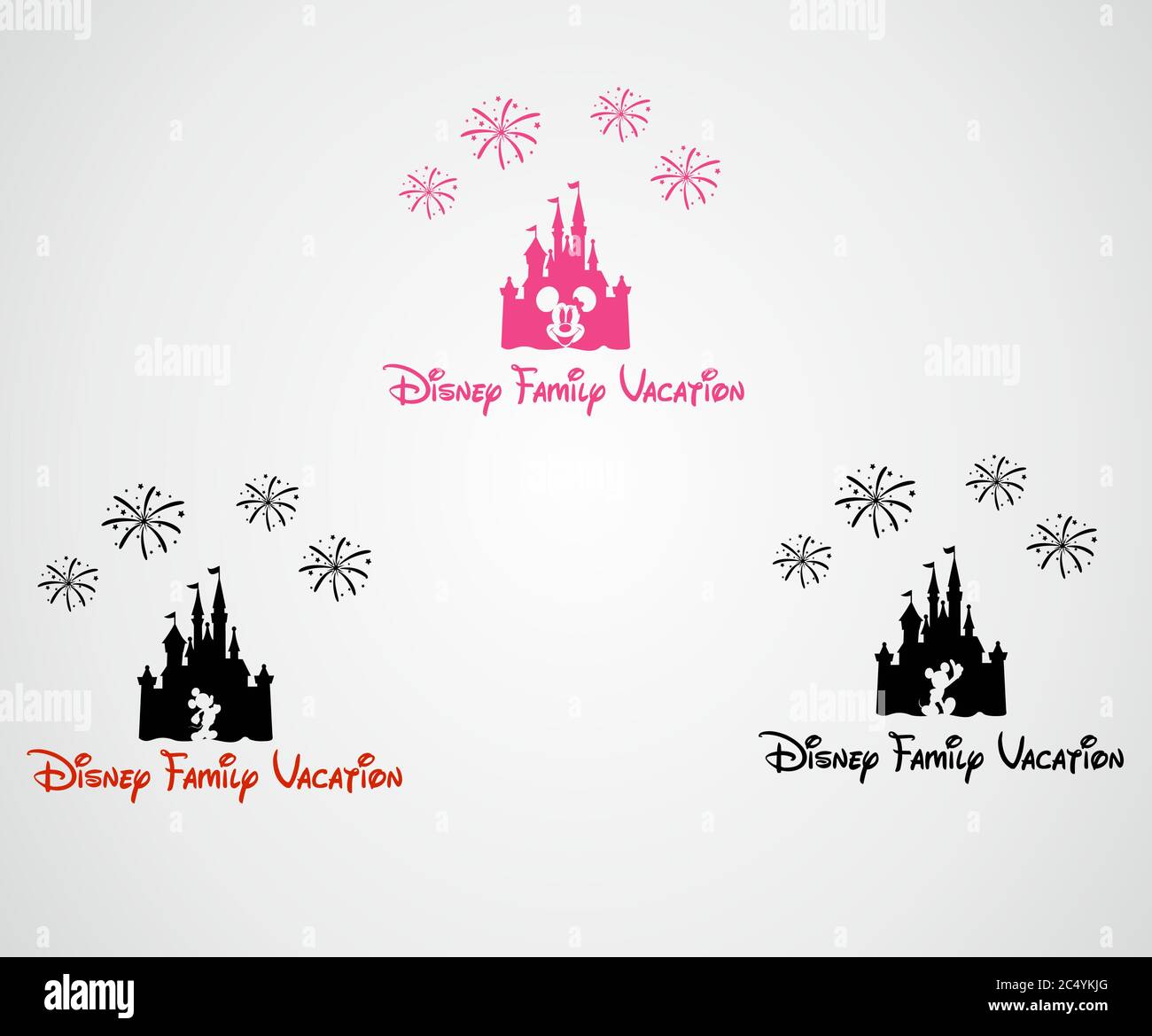 DisneyFamilyVacation Illustrazione Vettoriale