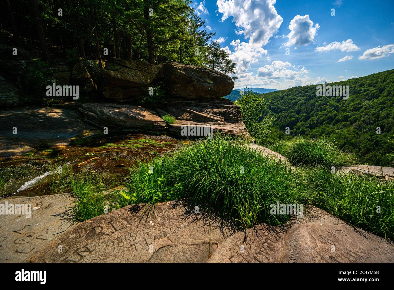 Cascate di Kaaterskill a Catskills Mountains, NY, Stati Uniti Foto Stock