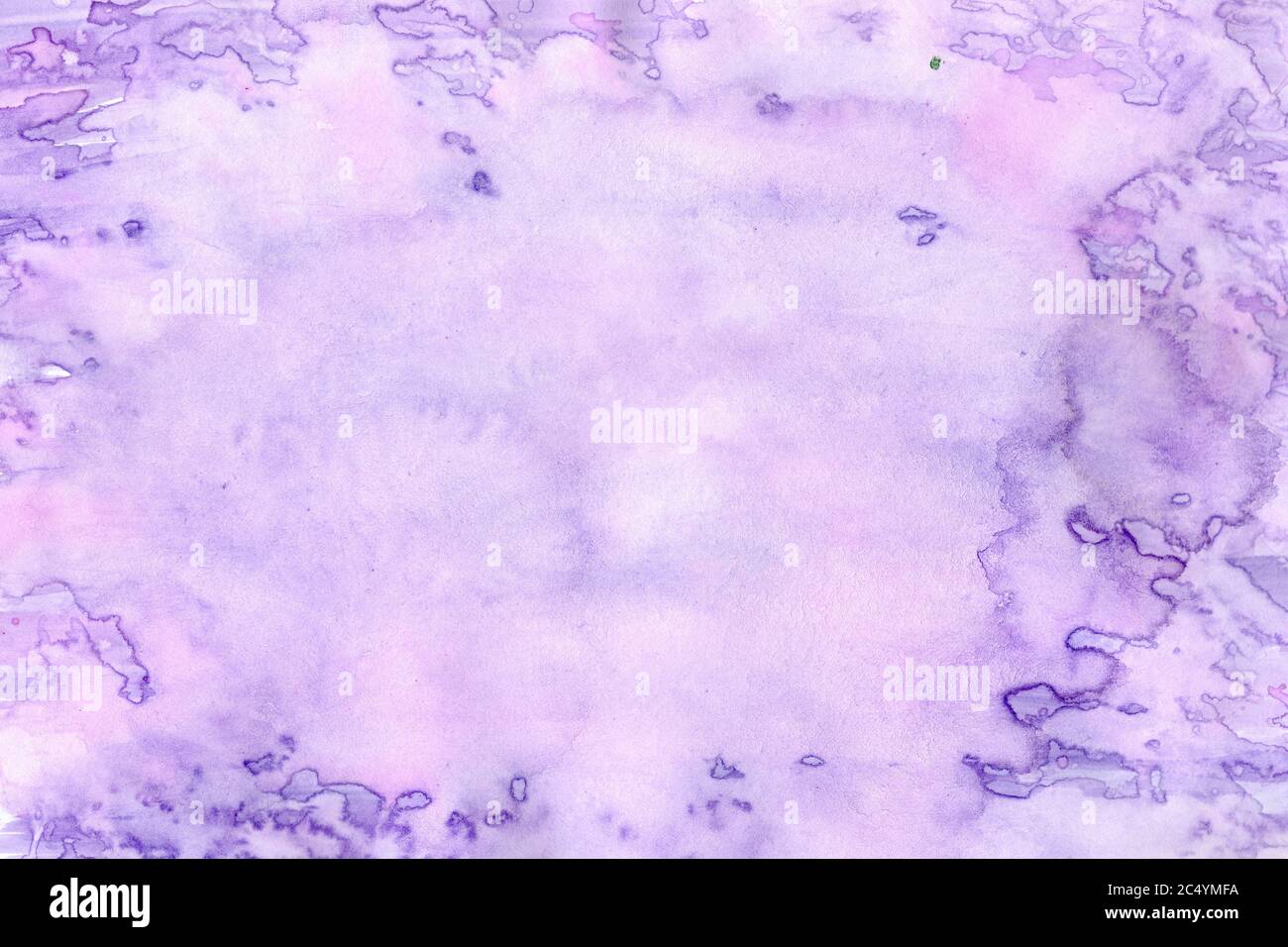 Acquerello colore pastello effetto texture sfondo di colori viola magenta Foto Stock