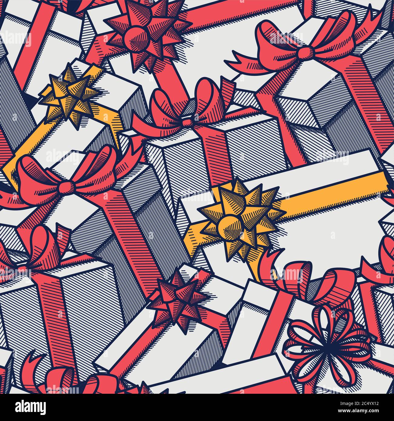 Confezioni regalo senza cuciture Illustrazione Vettoriale