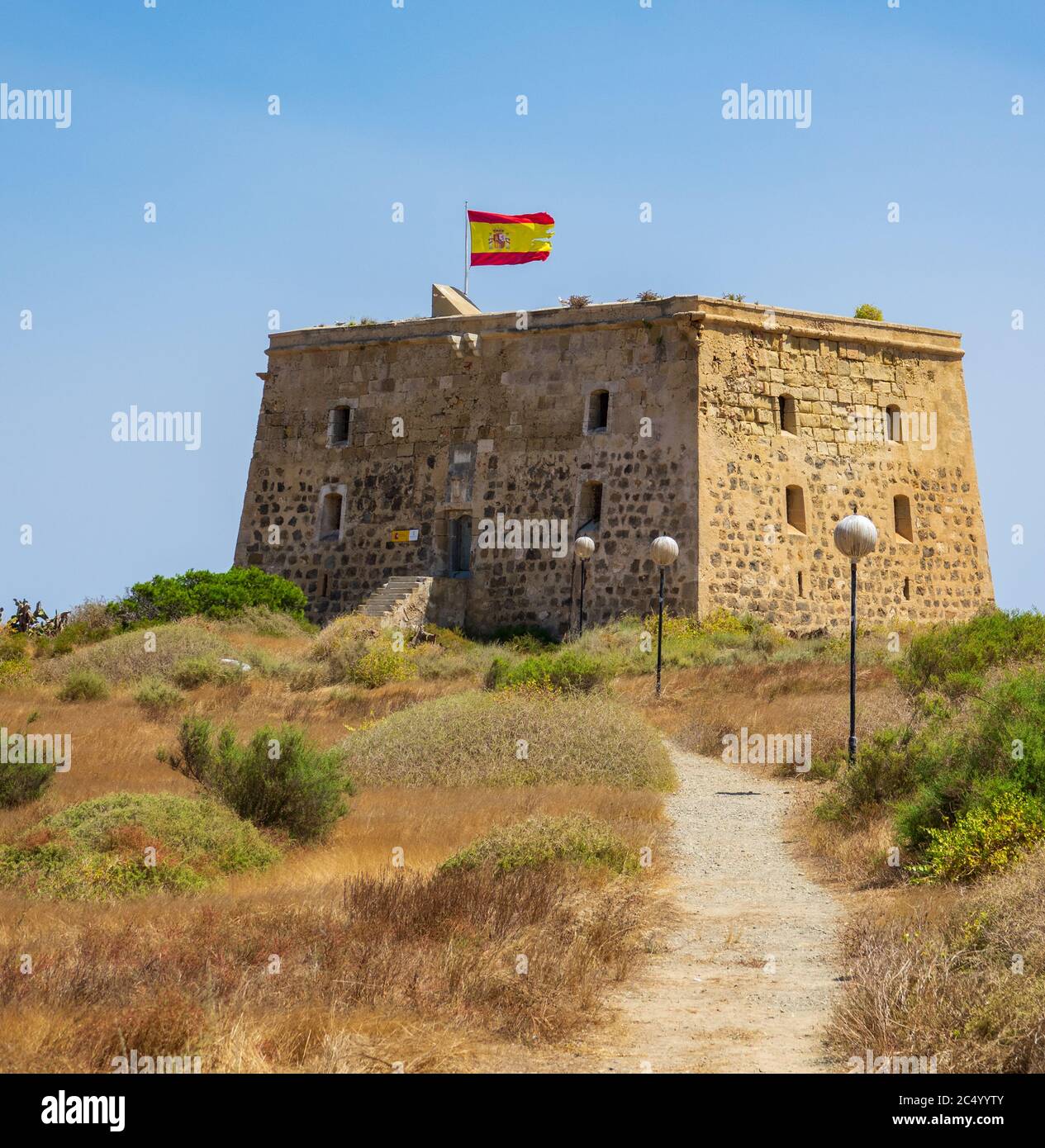 Torre de San José in Tabarca costruita nel 1789. Si trova nella provincia di Alicante, Spagna. Foto Stock